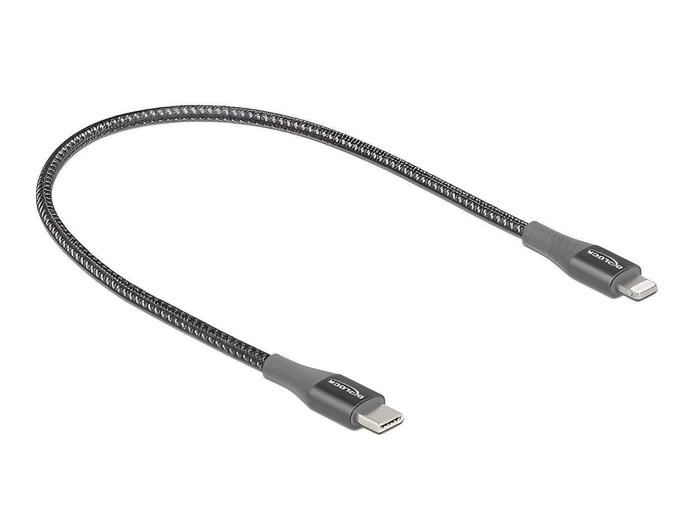 כבל טעינה ונתונים תקע USB-C לתקע Lightning MFi Certified - delock.israel