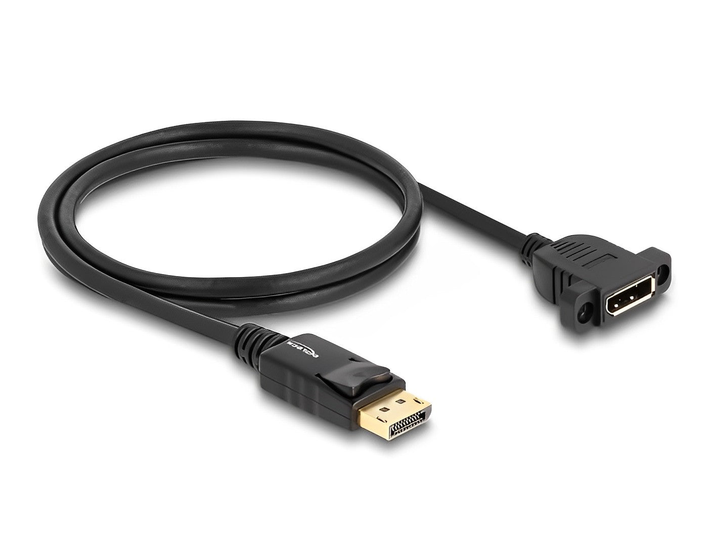 כבל מאריך DisplayPort 1.4 8K לפאנל ז/נ מרחק בין הברגים 28 מ"מ - delock.israel
