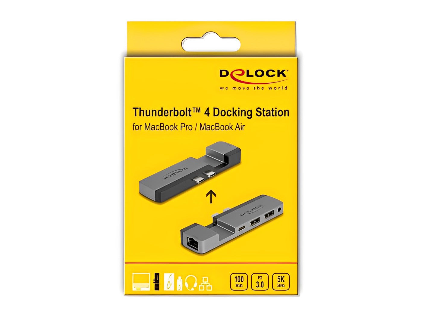 תחנת עגינה Thunderbolt™ 4 5K למחשב נייד MacBook Pro - delock.israel