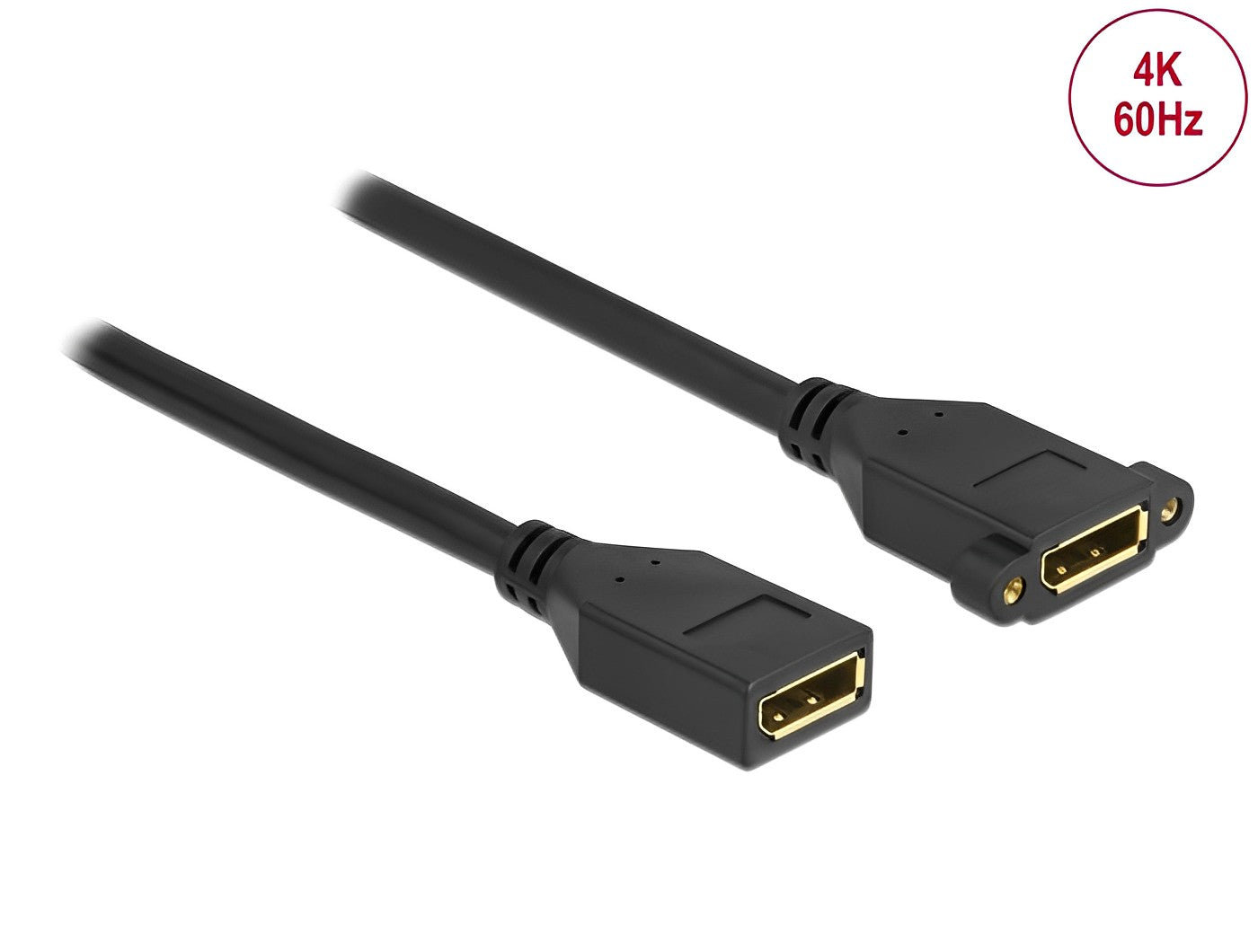 כבלמאריך DisplayPort 1.2 4K לפאנל נ/נ מרחק בין הברגים 27 מ"מ - delock.israel