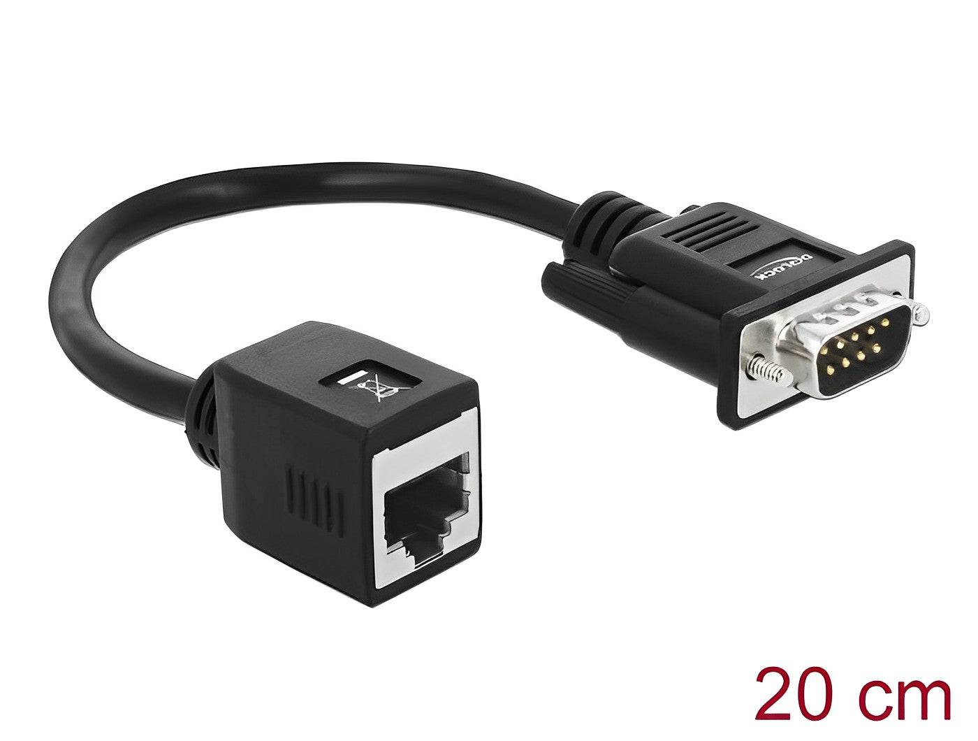 מרחיק Serial RS-232/422/485 על כבל רשת עד 300 מטר תקע DB9 לשקע RJ45 - delock.israel