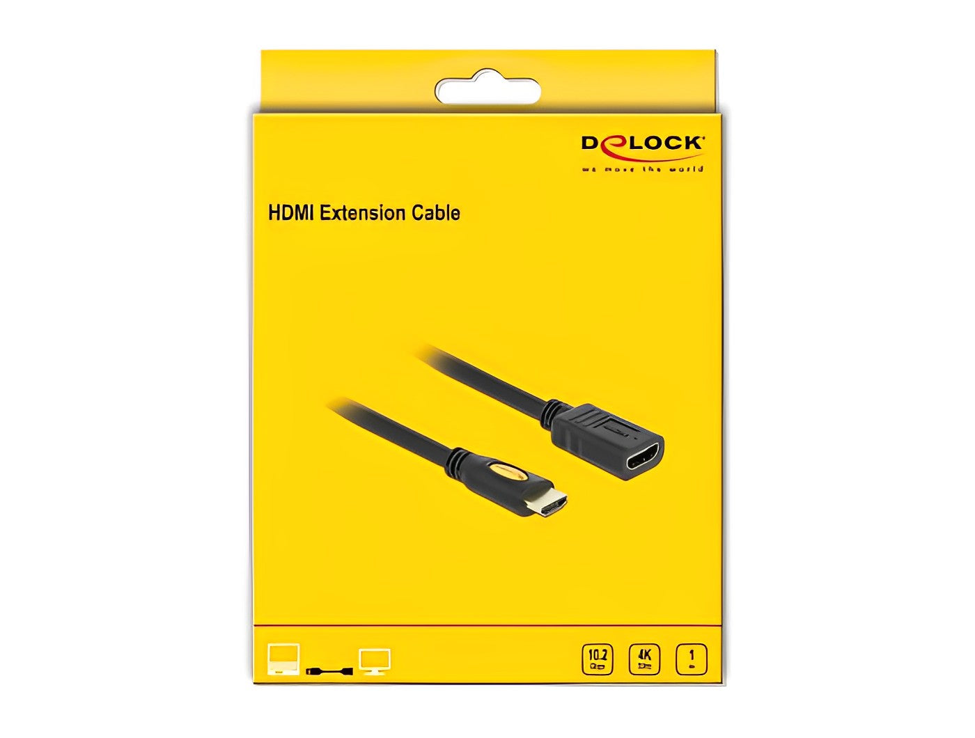 כבל מאריך HDMI 4K ז/נ תומך 30 הרץ - delock.israel
