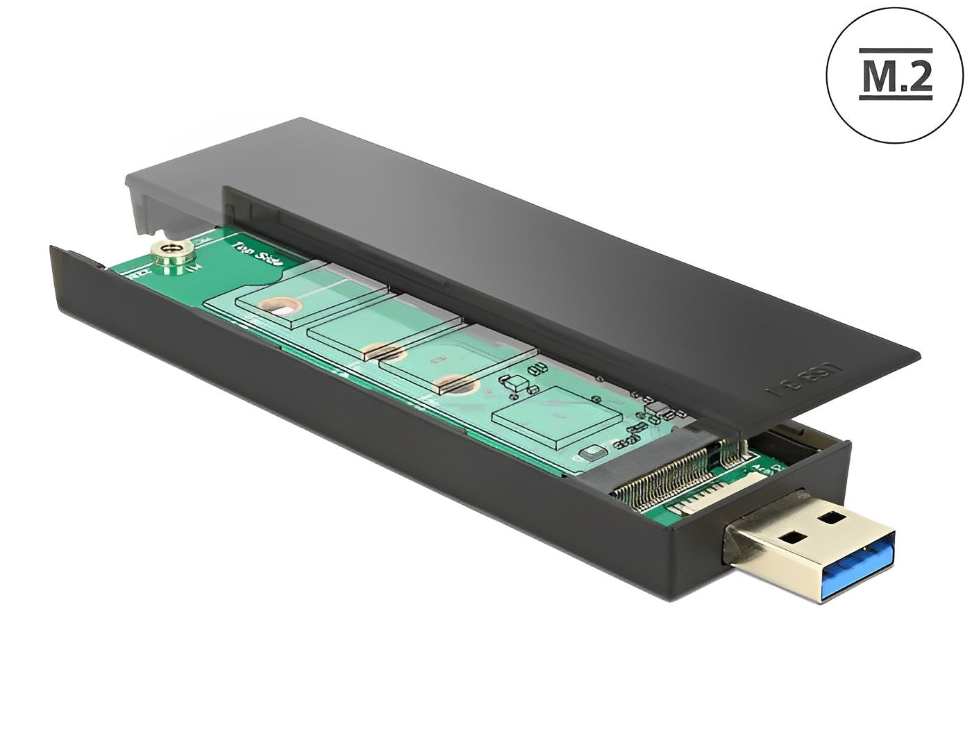 מארז חיצוני USB-A 3.1 Gen2 לכונן M.2 SATA SSD - delock.israel