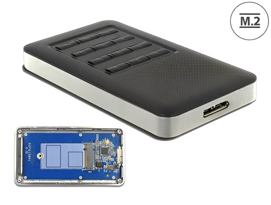 מארז חיצוני USB-3.0 לכונן M.2 SATA SSD עם פונקציית הצפנה - delock.israel