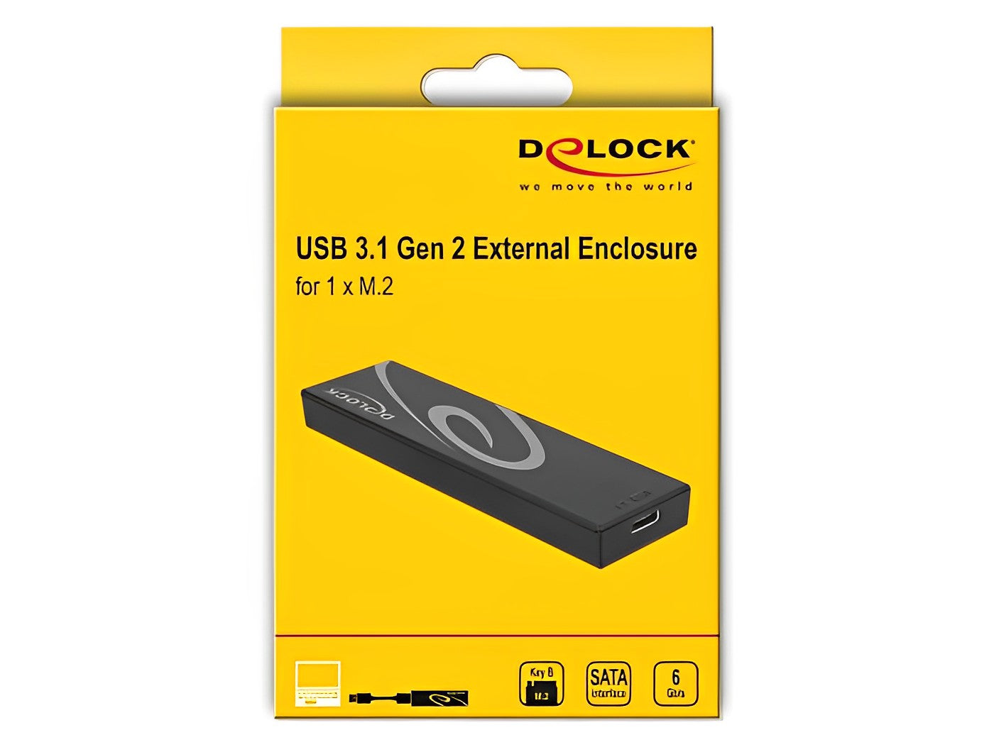 מארז חיצוני USB-C 3.1 Gen 2 לכונן M.2 SATA SSD - delock.israel