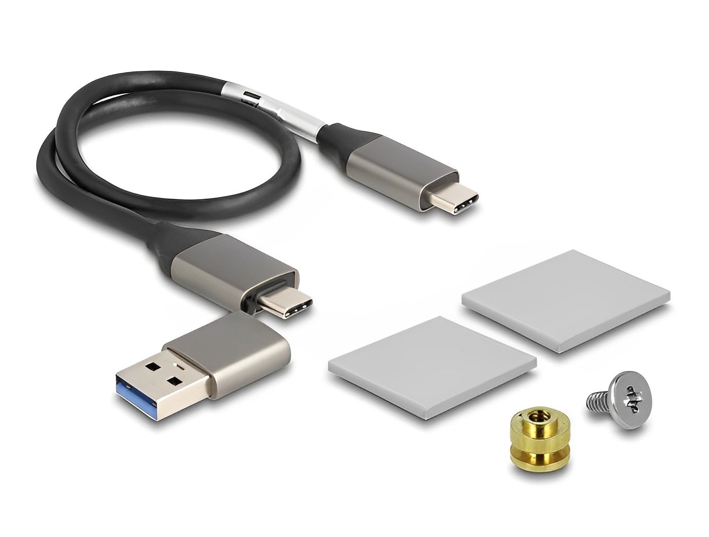 מארז חיצוני שקוף USB-C 3.2 Gen 2 10Gbps לכונן M.2 PCIe NVMe SSD - delock.israel