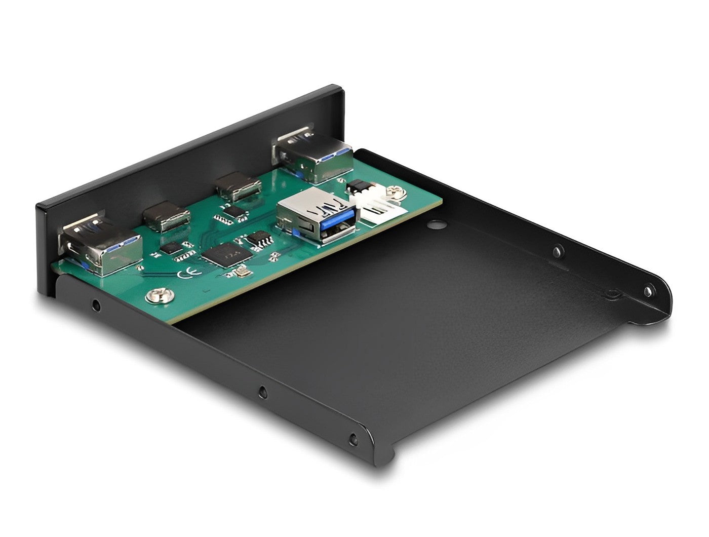 פאנל קדמי 3.5″ USB 3.2 5Gbps למארז מחשב עם 4 יציאות USB-A/C דגם D64155 - delock.israel