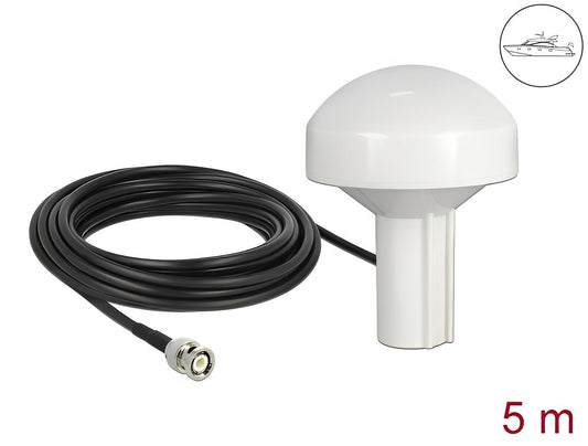 אנטנה ימית כיוונית GNSS GALILEO GPS QZSS 1575 MHz 28 dBi חיצונית מחבר BNC זכר - delock.israel