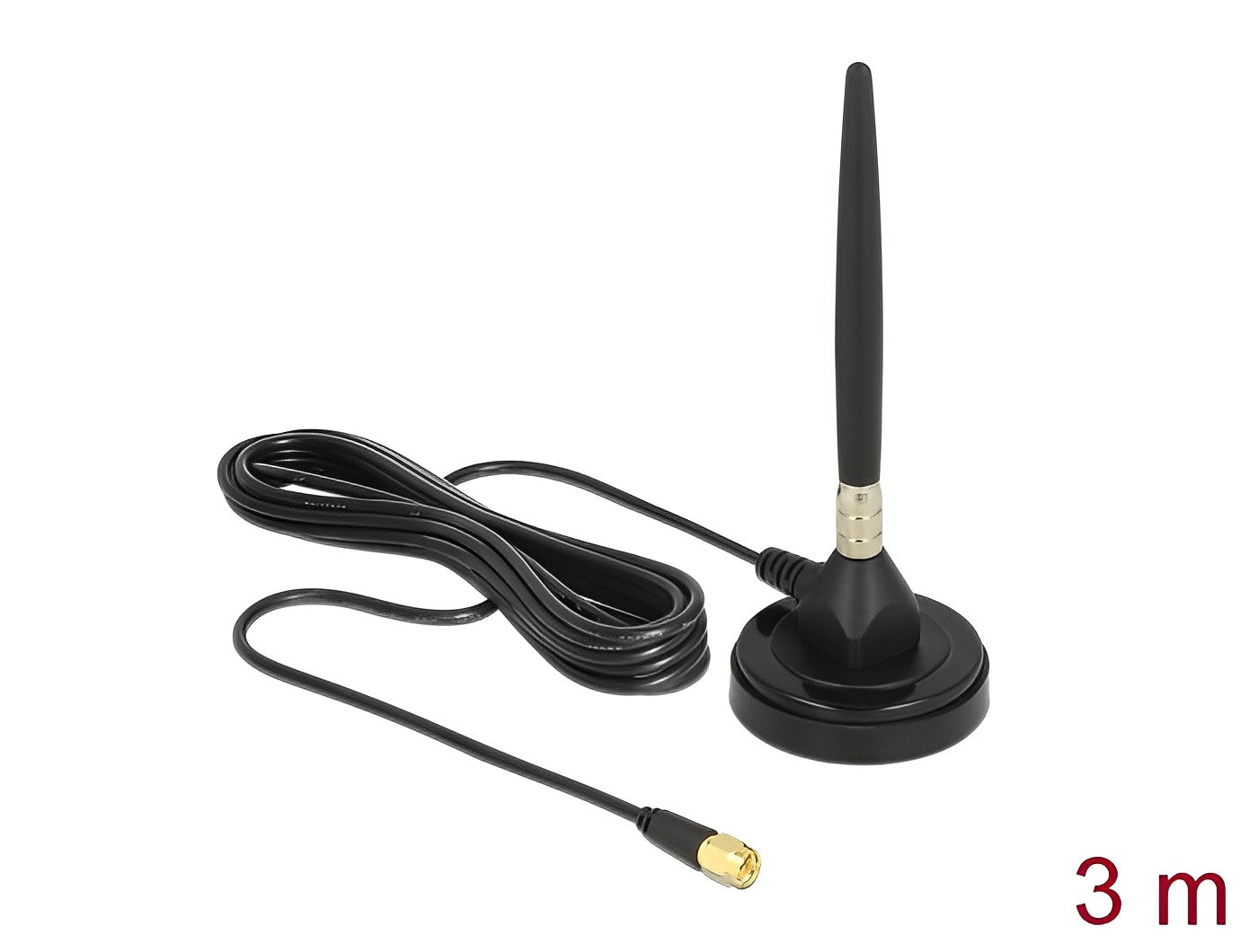 אנטנה כלל כיוונית GSM 3 dBi חיצונית עם בסיס מגנטי מחבר SMA plug - delock.israel