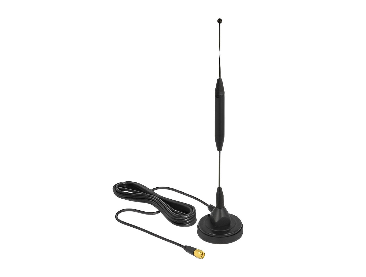 אנטנה כלל כיוונית GSM 3.5 dBi חיצונית IP65 עם בסיס מגנטי מחבר SMA plug - delock.israel