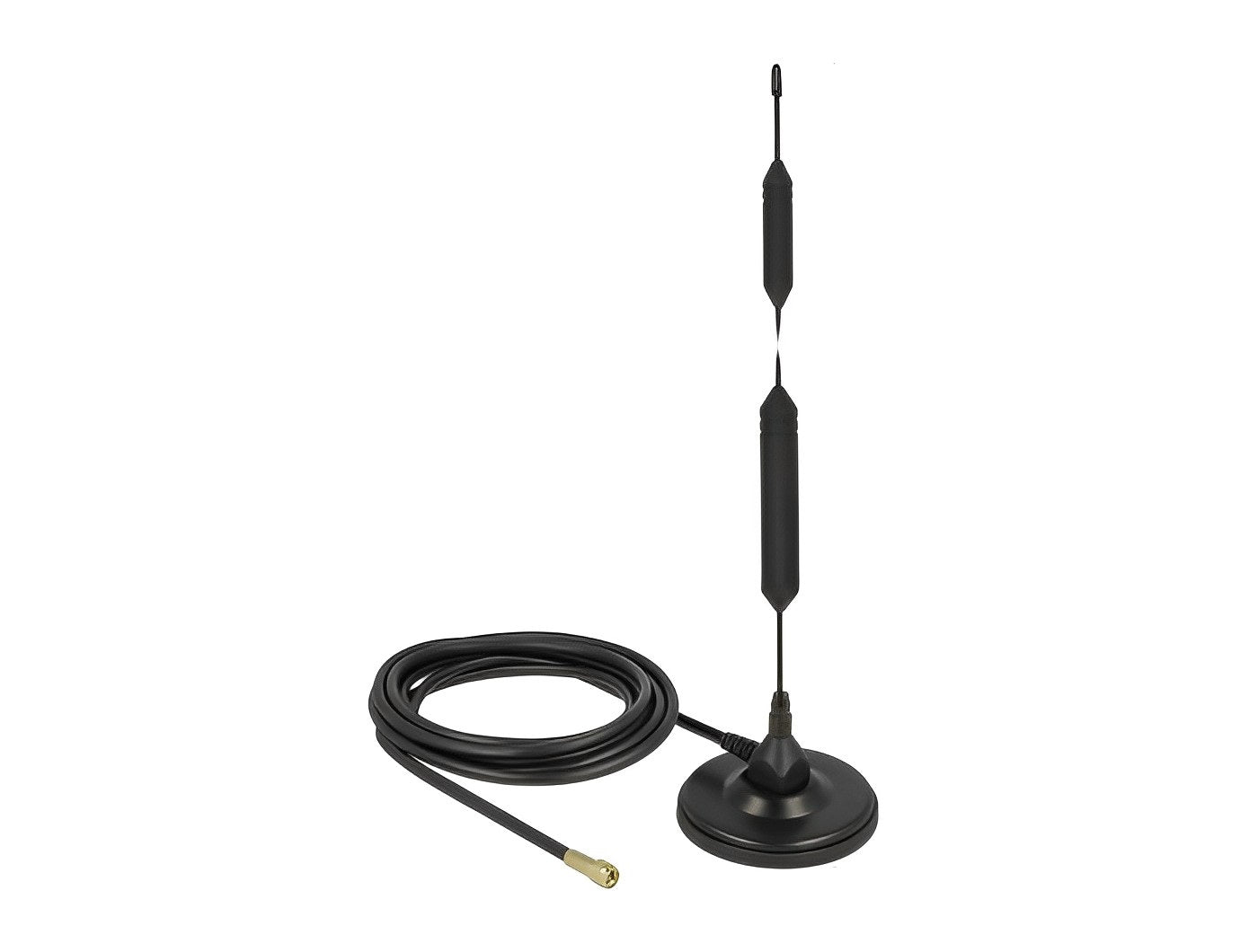 אנטנה כלל כיוונית GSM quadband 5 dBi חיצונית עם בסיס מגנטי מחבר SMA plug - delock.israel