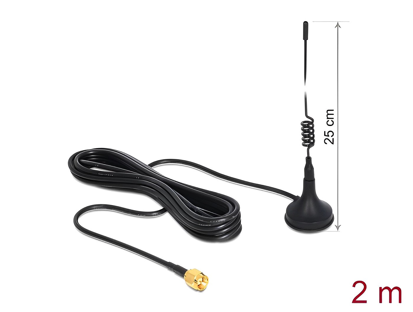 אנטנה כלל כיוונית GSM / UMTS 3 dBi חיצונית עם בסיס מגנטי מחבר SMA plug - delock.israel