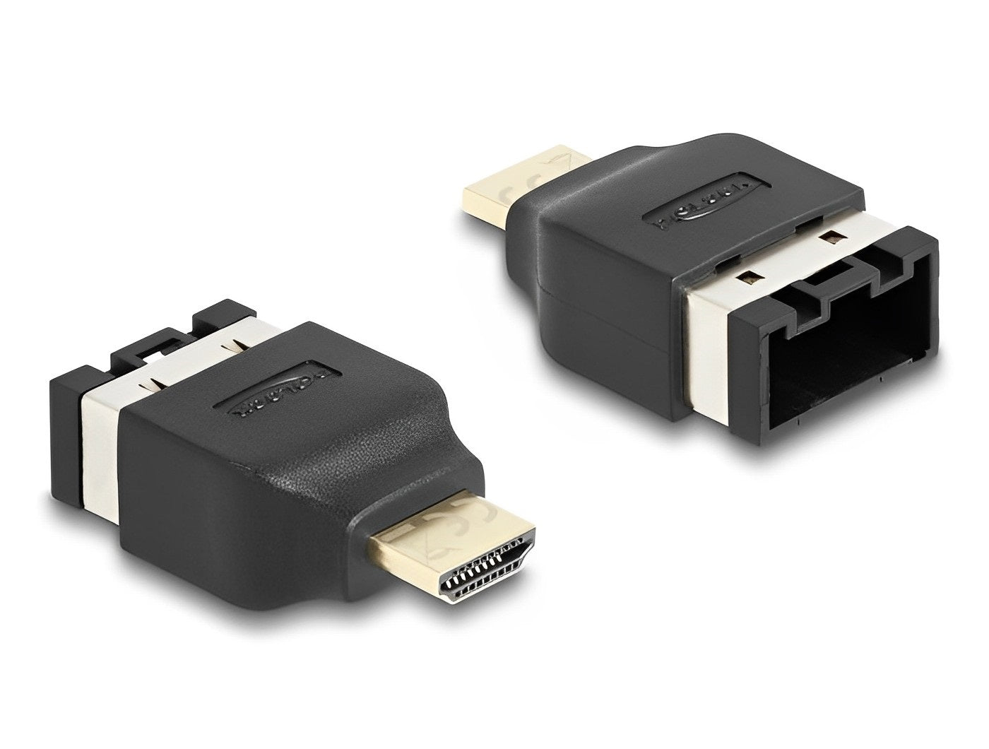מתאם HDMI-E 4K Automotive נקבה לתקע HDMI-A - delock.israel