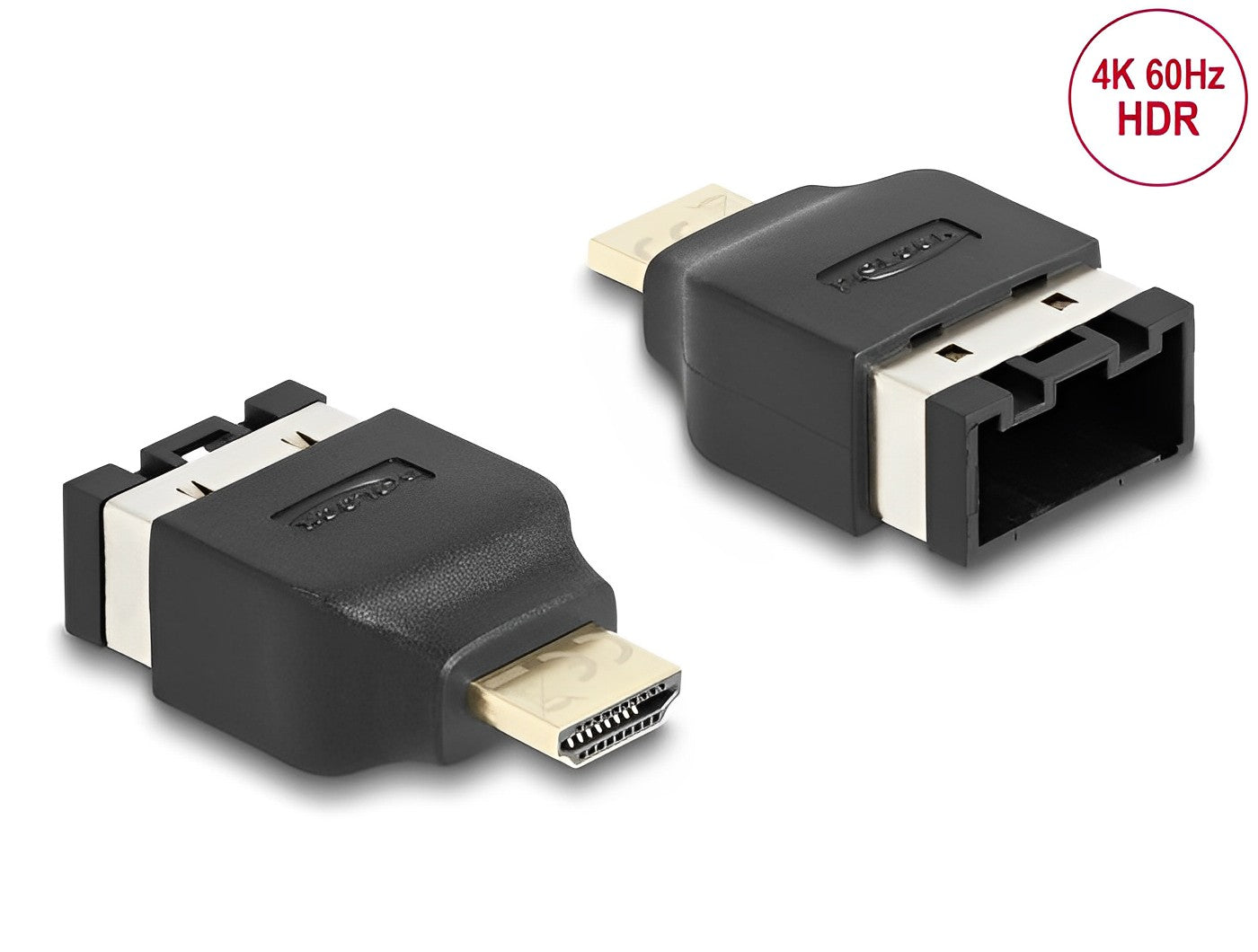 מתאם HDMI-E 4K Automotive נקבה לתקע HDMI-A - delock.israel