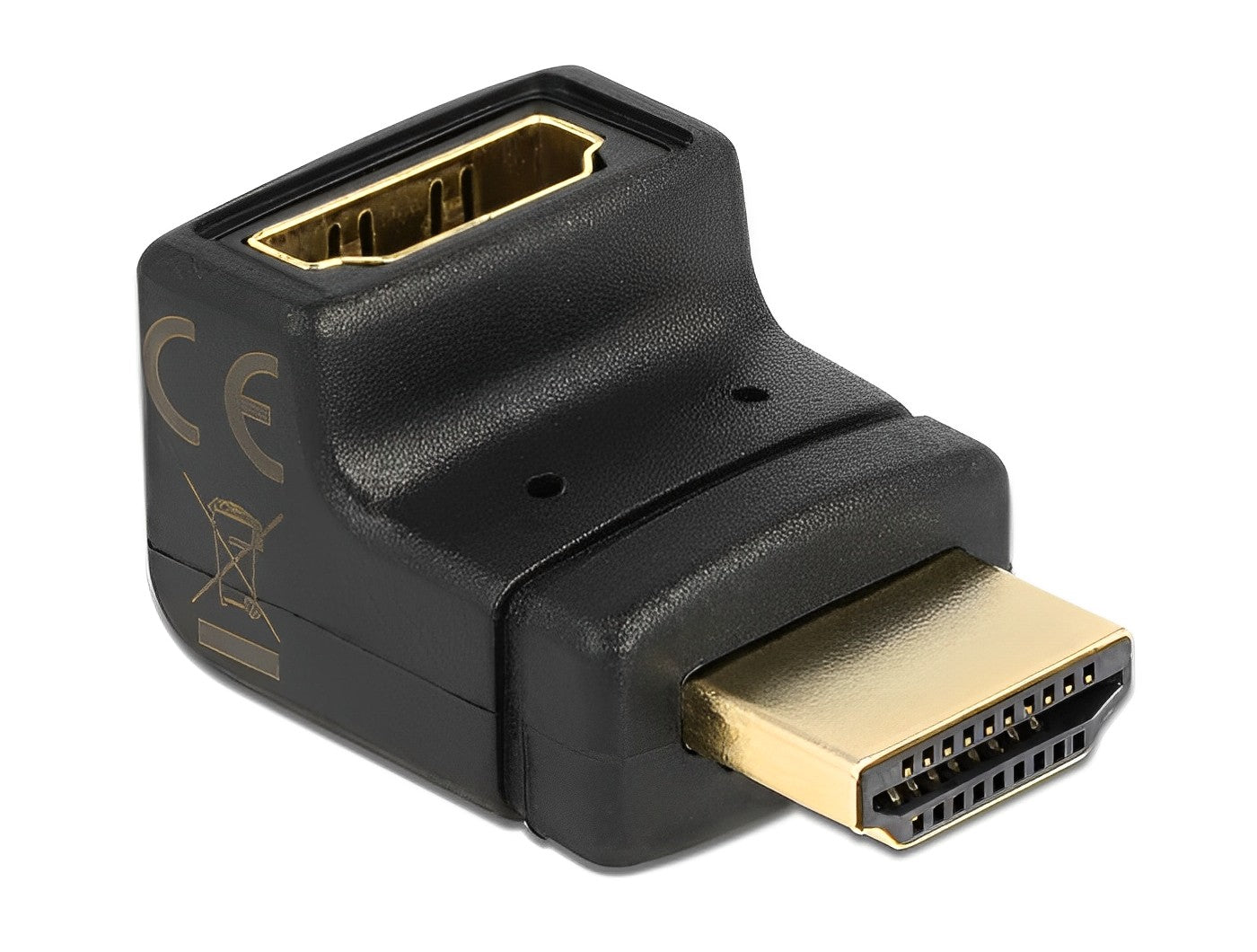 מתאם HDMI ז/נ בזווית 90° למעלה - delock.israel