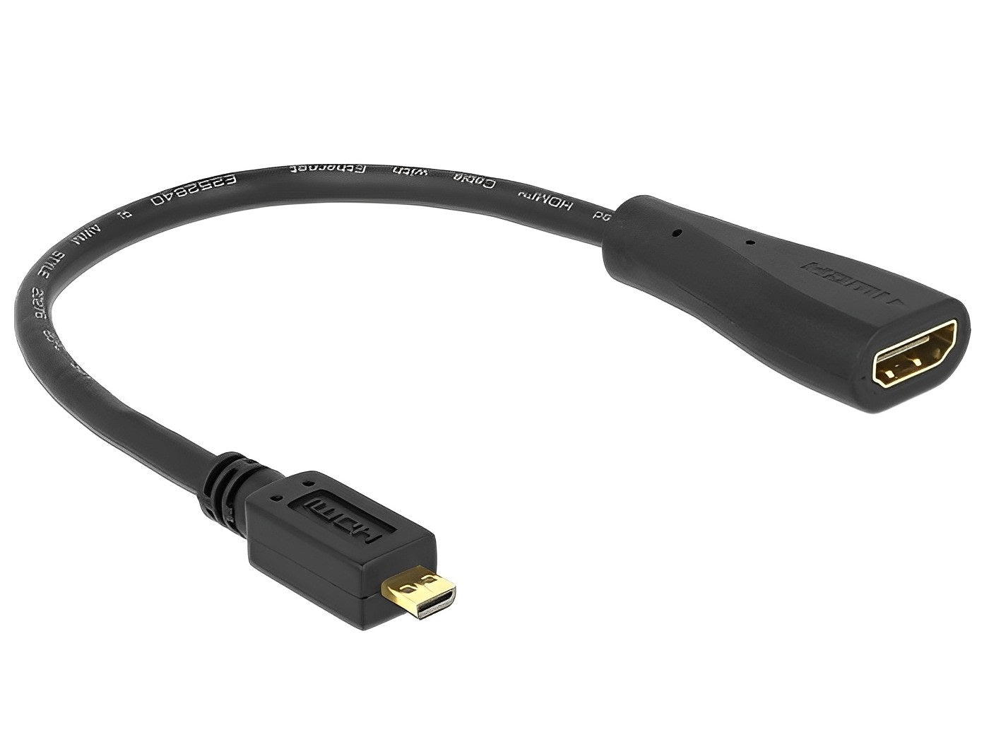 מתאם על כבל מיקרו HDMI זכר לשקע HDMI - delock.israel