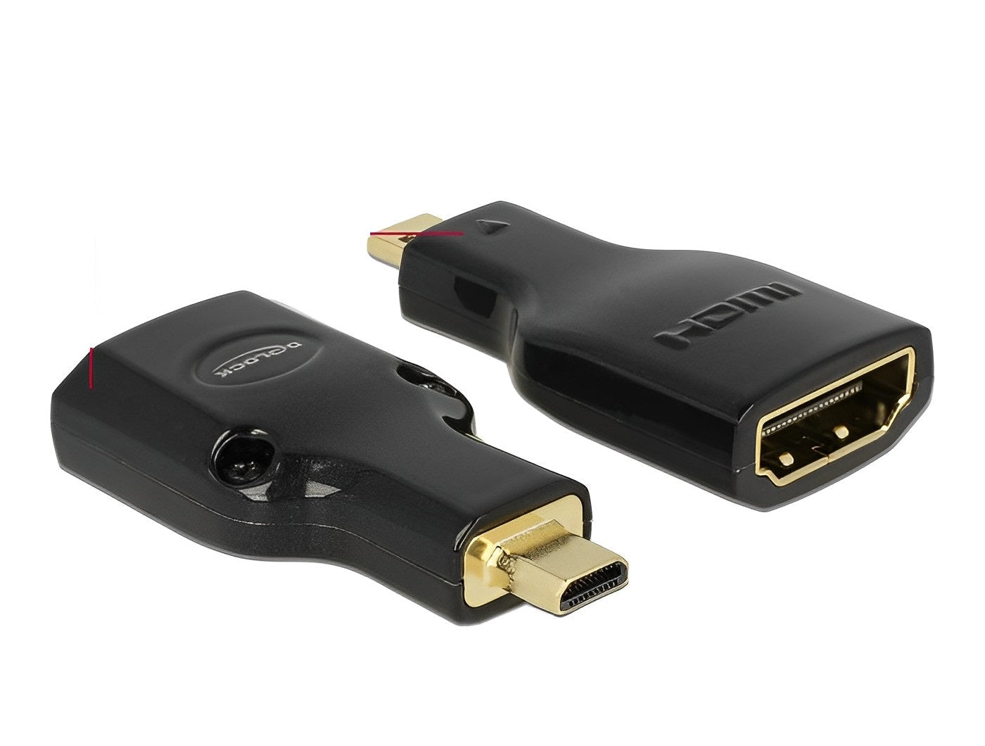 מתאם מתכתי מיקרו HDMI 4K 60 Hz זכר לשקע HDMI - delock.israel