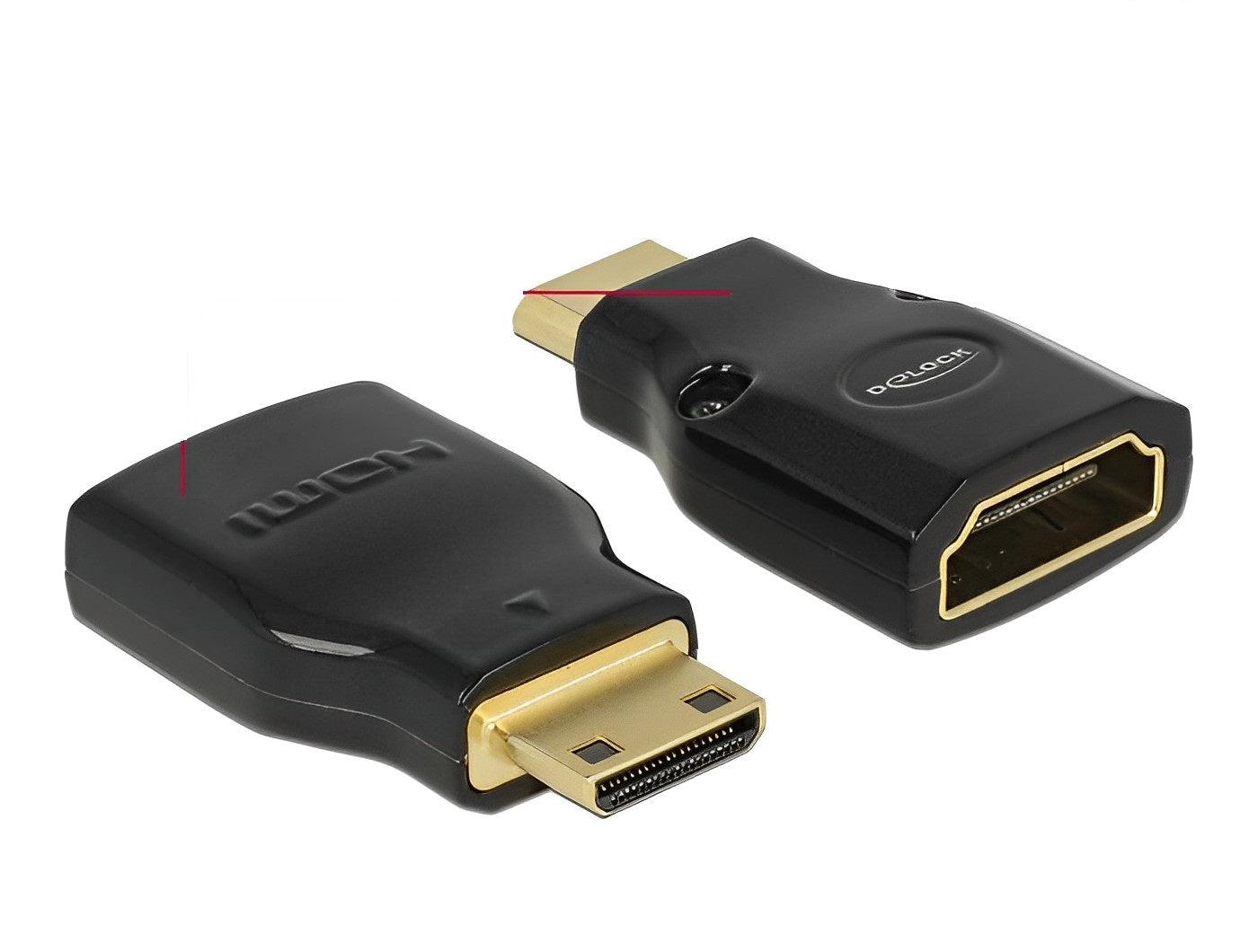 מתאם מתכתי מיני HDMI 4K 60 Hz זכר לשקע HDMI - delock.israel