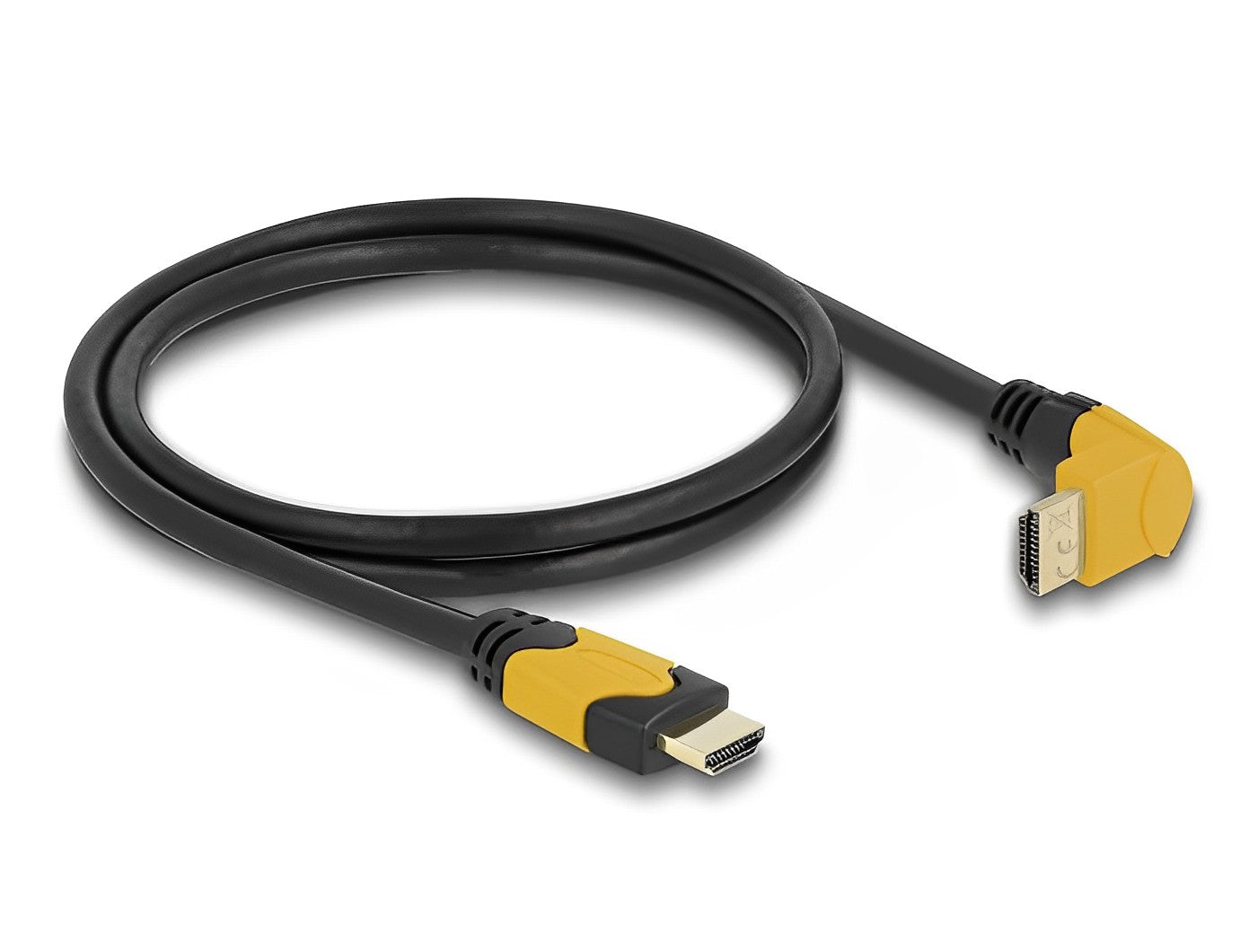כבל HDMI 48 Gbps 8K בזווית 90° למעלה ז/ז תומך 60 הרץ - delock.israel