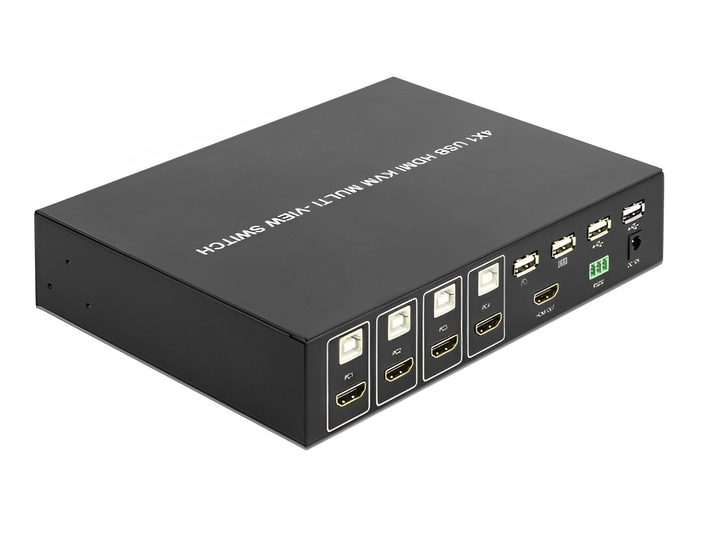 קופסת מיתוג HDMI Multiview KVM Switch מ-4 מחשבים לעמדת עבודה אחת - delock.israel