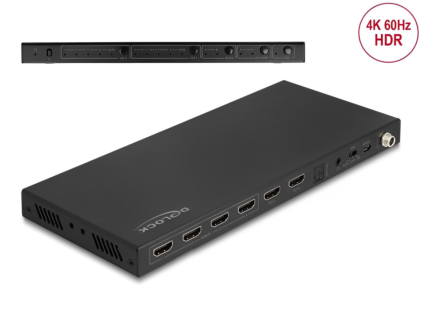 מטריצה HDMI 4K 60 Hz עם 4 כניסות ו-2 יציאות כולל מחלץ אודיו - delock.israel