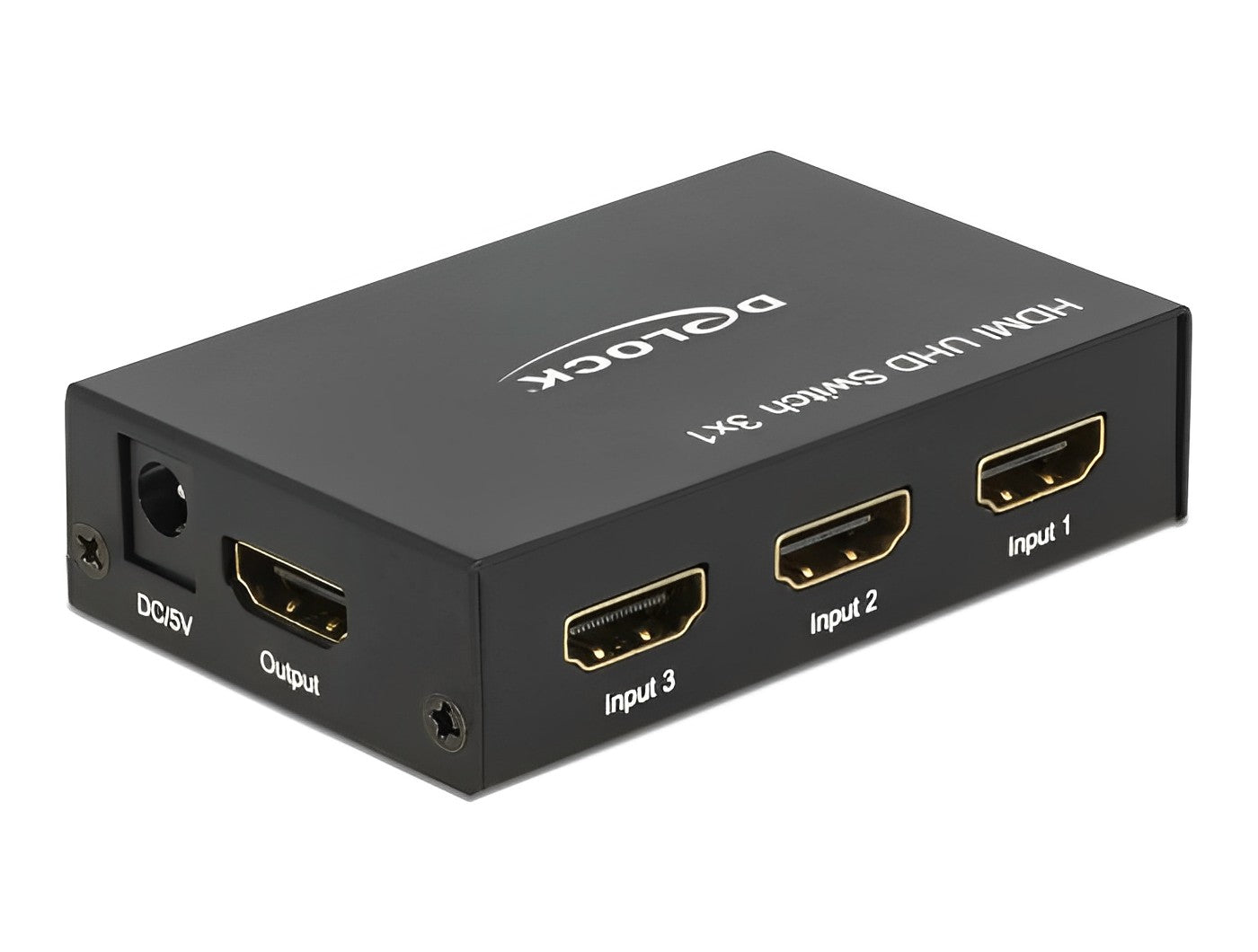 מיתוג HDMI UHD 4K 3/1 כולל שלט אינפרא אדום - delock.israel