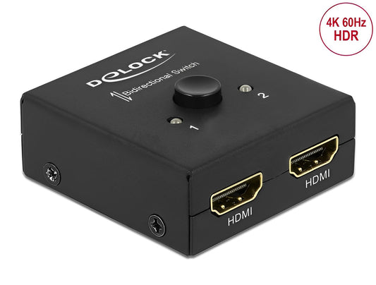 מיתוג מיני דו - כיווני HDMI 4K עם 2 יציאות HDMI-A - delock.israel