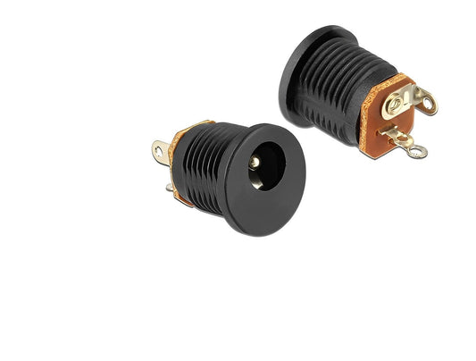 שקע DC 5.5 x 2.1 לפאנל - delock.israel