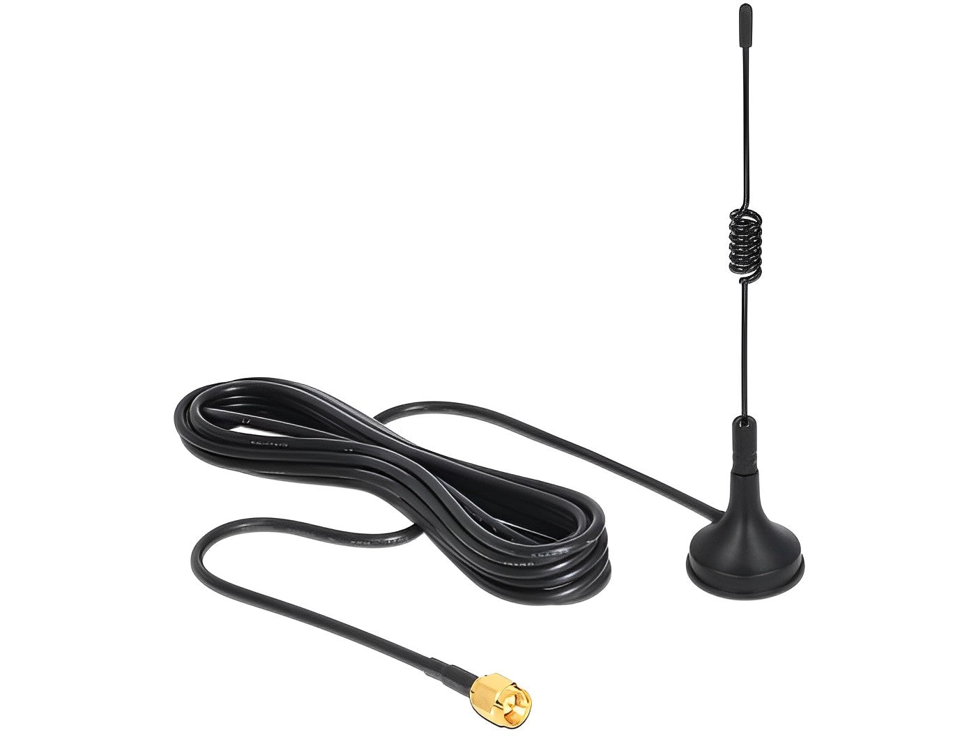 אנטנה כלל כיוונית ISM 433 MHz 3 dBi חיצונית עם בסיס מגנטי מחבר SMA plug - delock.israel