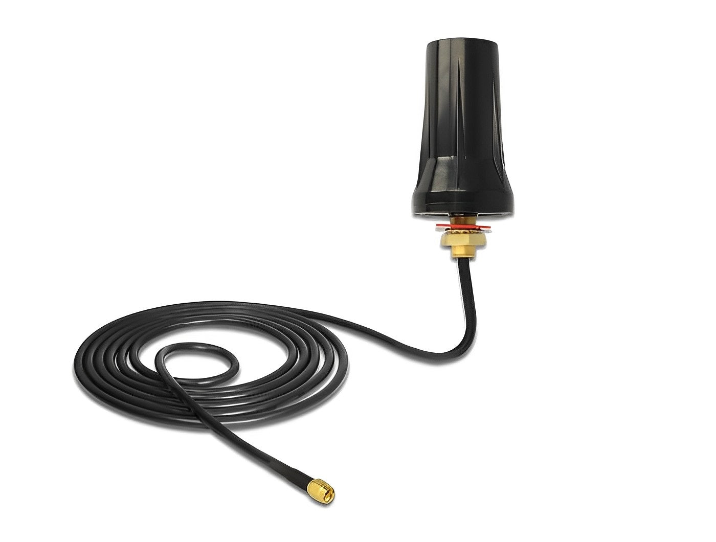 אנטנה כלל כיוונית ISM 433 MHz 2 dBi חיצונית IP67 עם כבל RG-58 U מחבר SMA plug - delock.israel