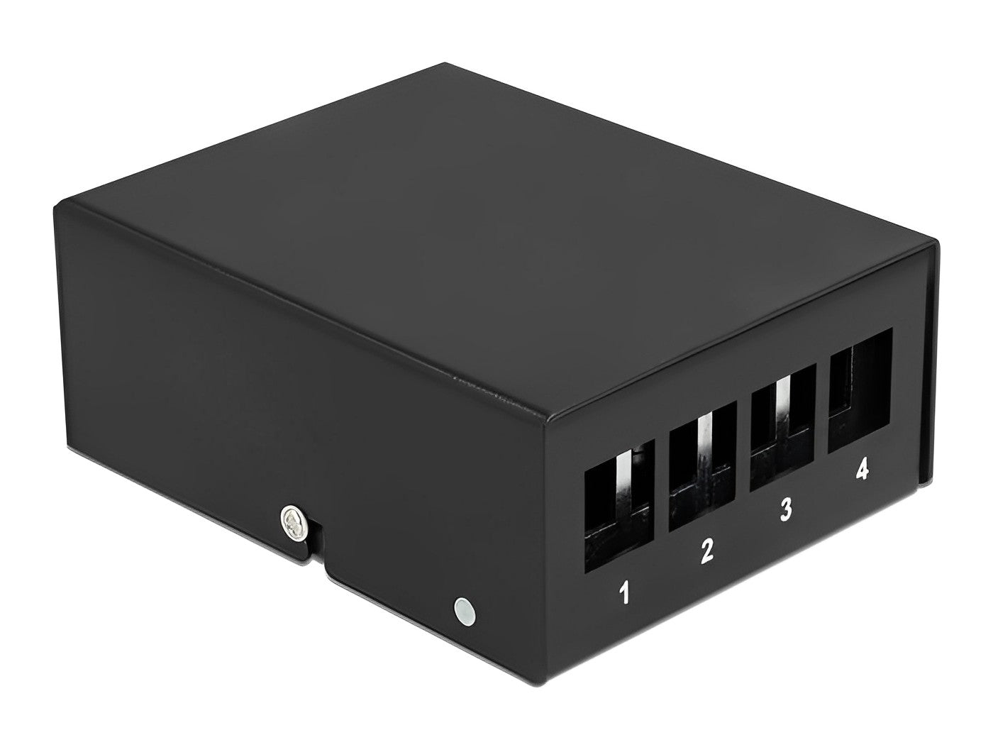 פאץ' פאנל 4 פורט ללא קיסטונים DIN rail mounting - delock.israel