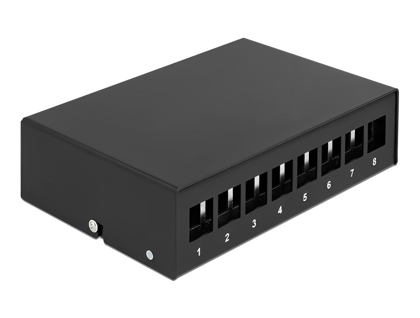 פאץ' פאנל 8 פורט ללא קיסטונים DIN rail mounting - delock.israel