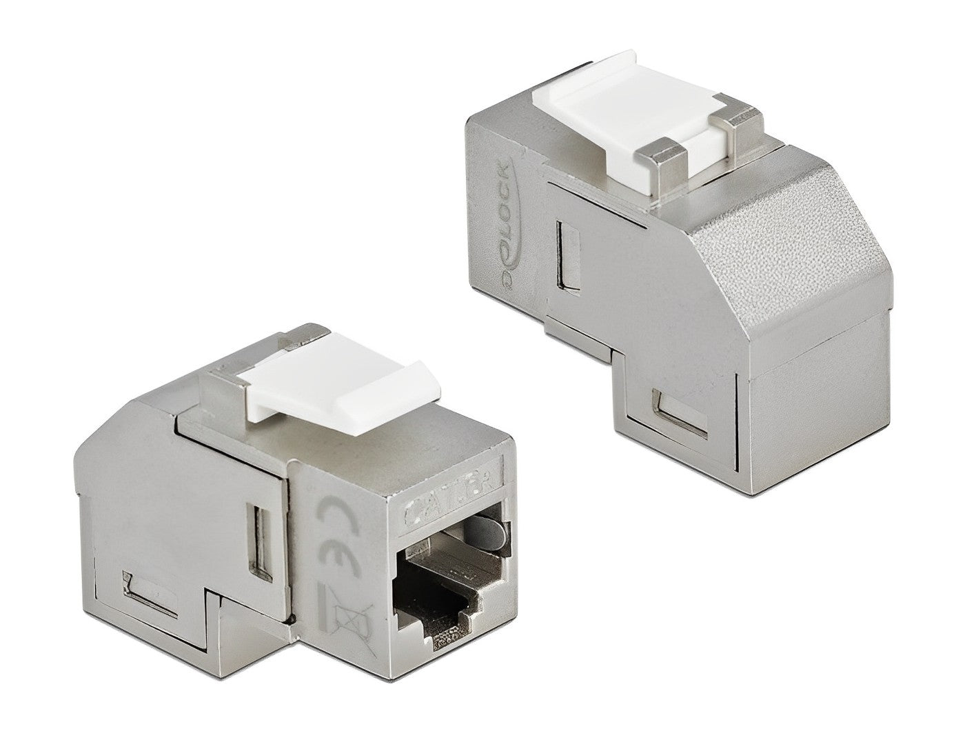 מתאם קיסטון מסוכך RJ45 Cat.6A STP נ/נ בזווית 90° - delock.israel