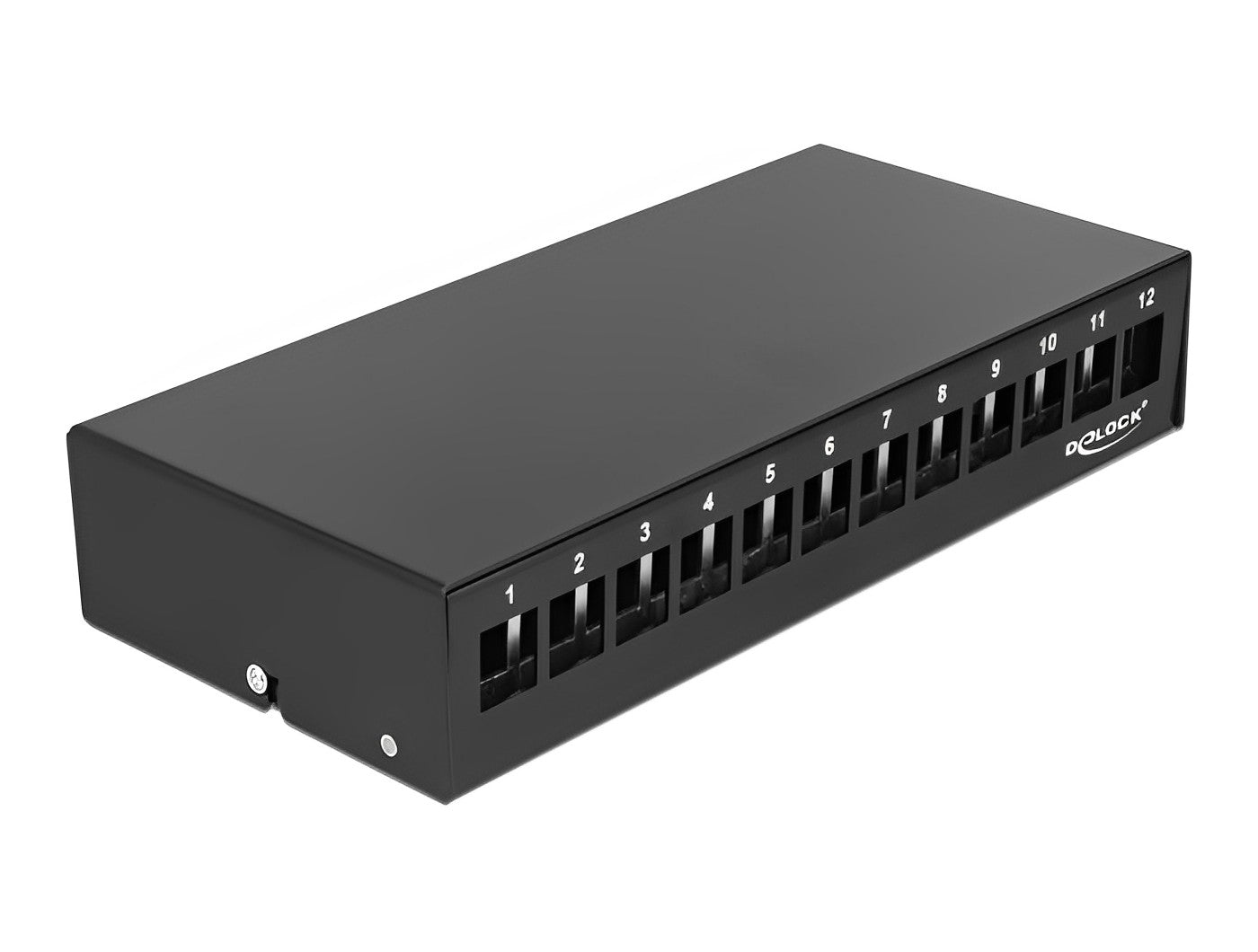 פאץ' פאנל 12 פורט ללא קיסטונים DIN rail mounting - delock.israel