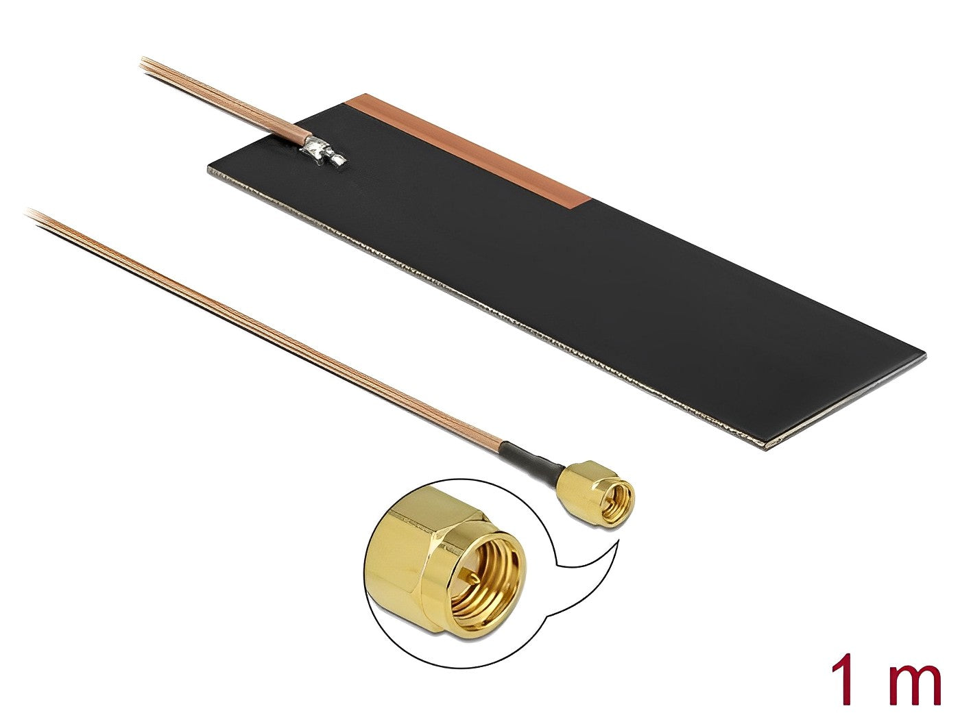 אנטנה LPWAN 1 - 2 dBi פנימית PCB בהדבקה עצמית מחבר SMA plug - delock.israel