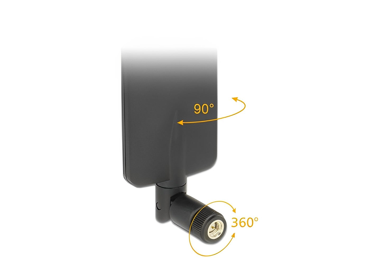 אנטנה מסתובבת כלל כיוונית LTE 2 dBi פנימית מחבר SMA plug - delock.israel