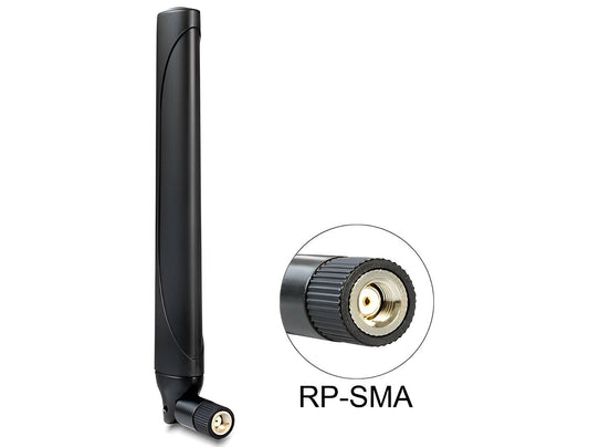 אנטנה כלל כיוונית LTE -0.9 - 2.3 dBi פנימית מחבר RP-SMA plug - delock.israel