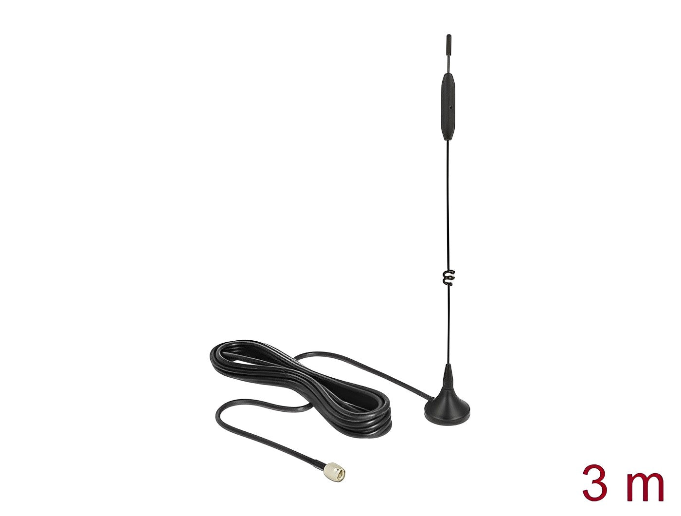 אנטנה כלל כיוונית LTE / GSM / UMTS 3 - 5 dBi חיצונית עם בסיס מגנטי מחבר SMA plug - delock.israel