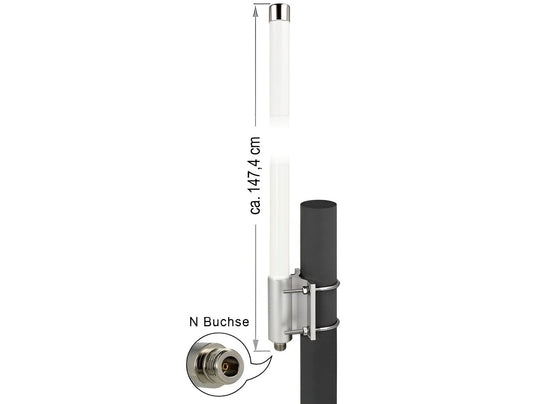 אנטנה כלל כיוונית LoRa 868 MHz 8 dBi חיצונית מחבר N Jack - delock.israel