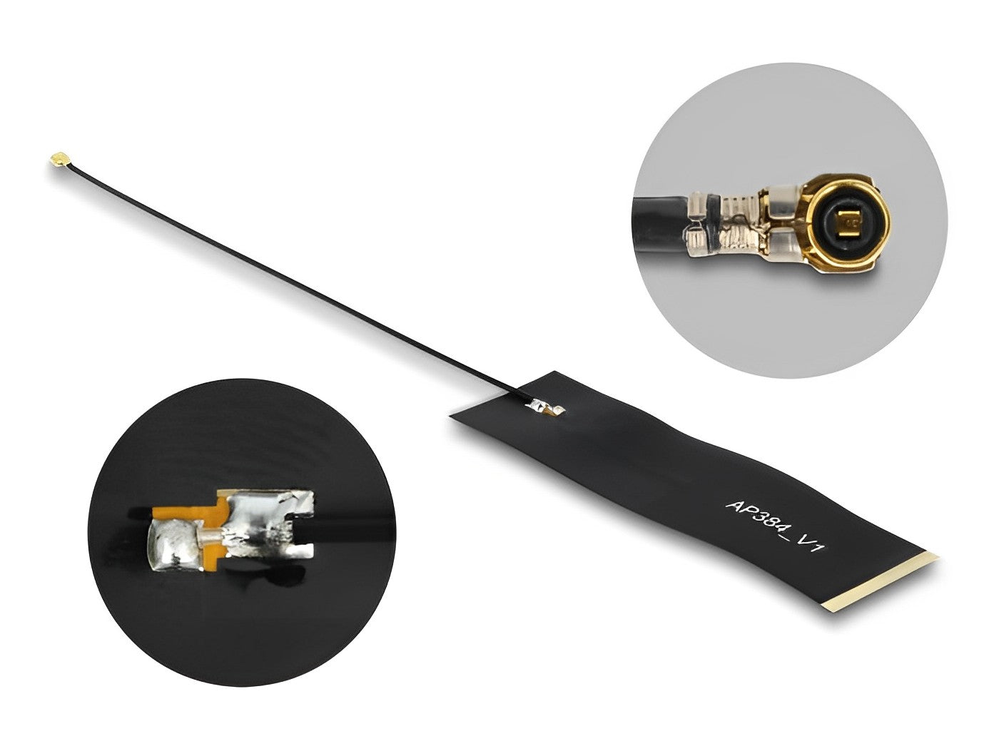 אנטנה LoRa 863 - 928 MHz 1.68 dBi פנימית FPC בהדבקה עצמית מחבר MHF® 4 plug - delock.israel