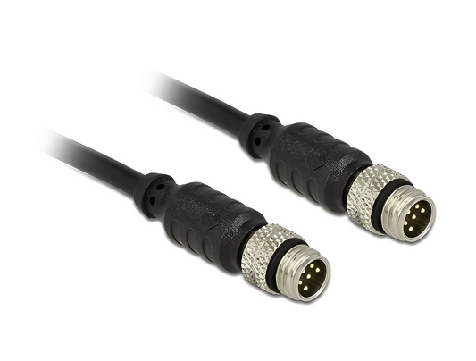 כבל M8 sensor / actuator אטום נגד מים תקע 6 פין לתקע 6 פין - delock.israel