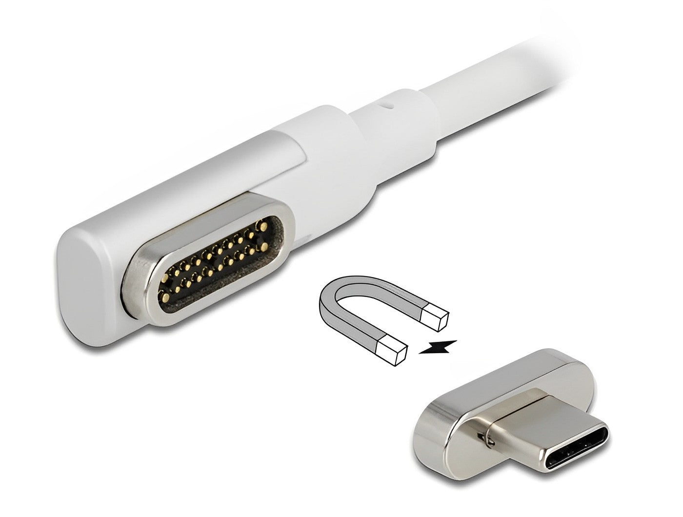כבל Magnetic Thunderbolt™3 4K עם ראש פריק ז/ז 5A תומך HDR - delock.israel