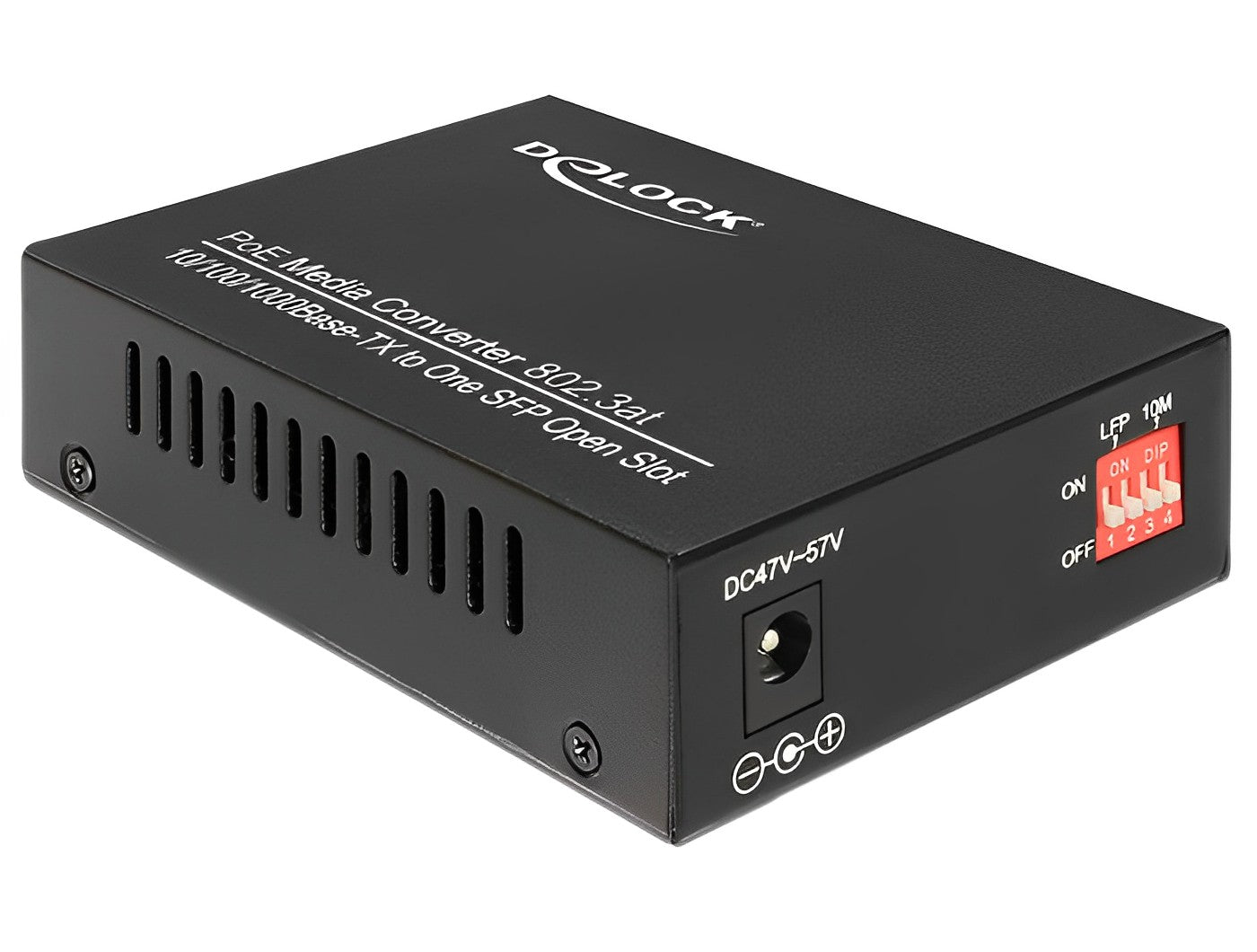 ממיר מדיה אופטי שקע SFP לשקע +RJ45 PoE תומך 1 גיגה - delock.israel