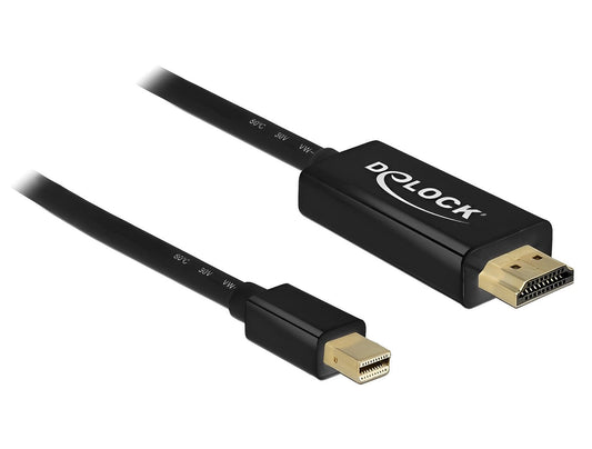 כבל מיני DisplayPort לחיבור מסך HDMI ז/ז - delock.israel