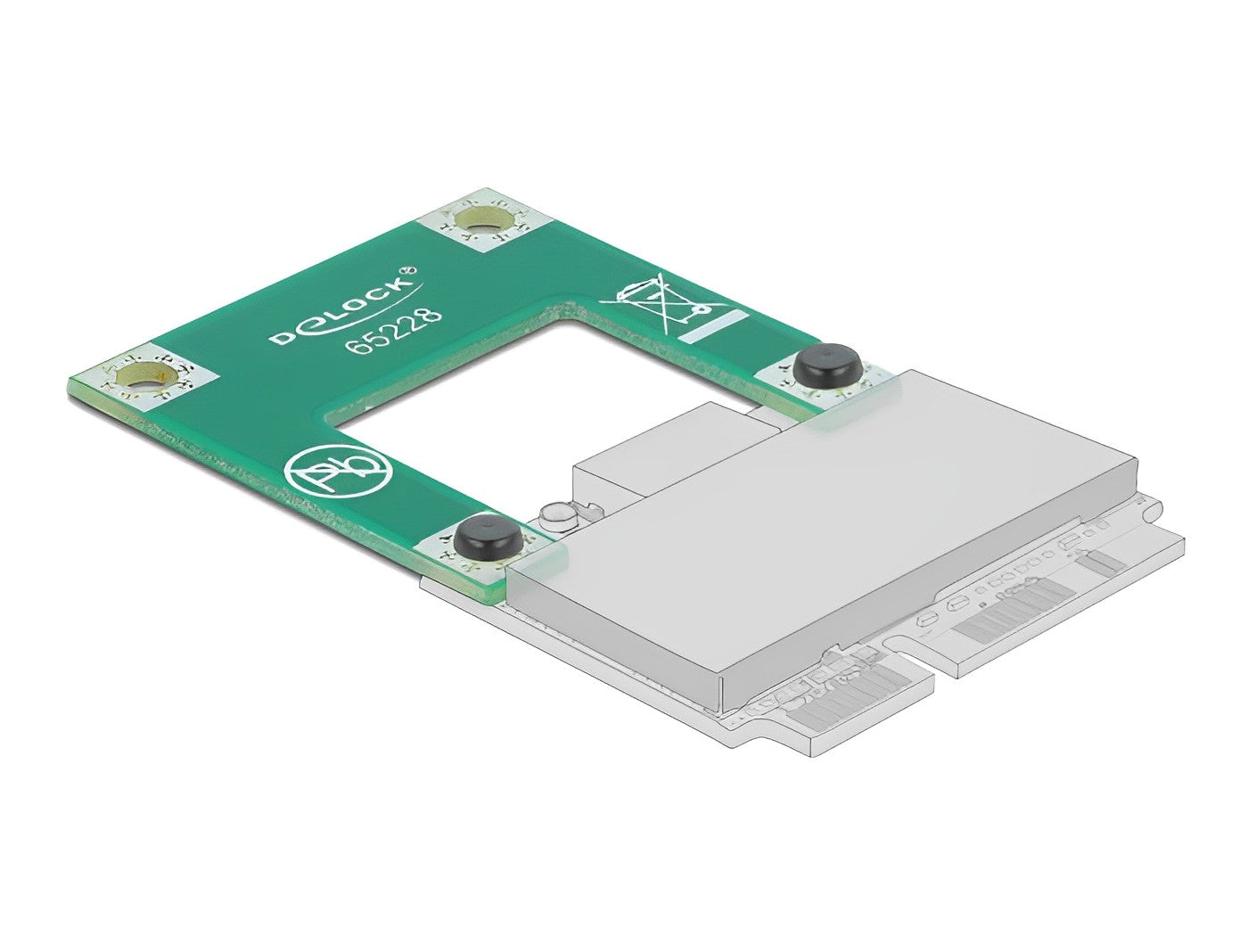 מתאם Mini PCI-E / mSATA Extension half size - delock.israel