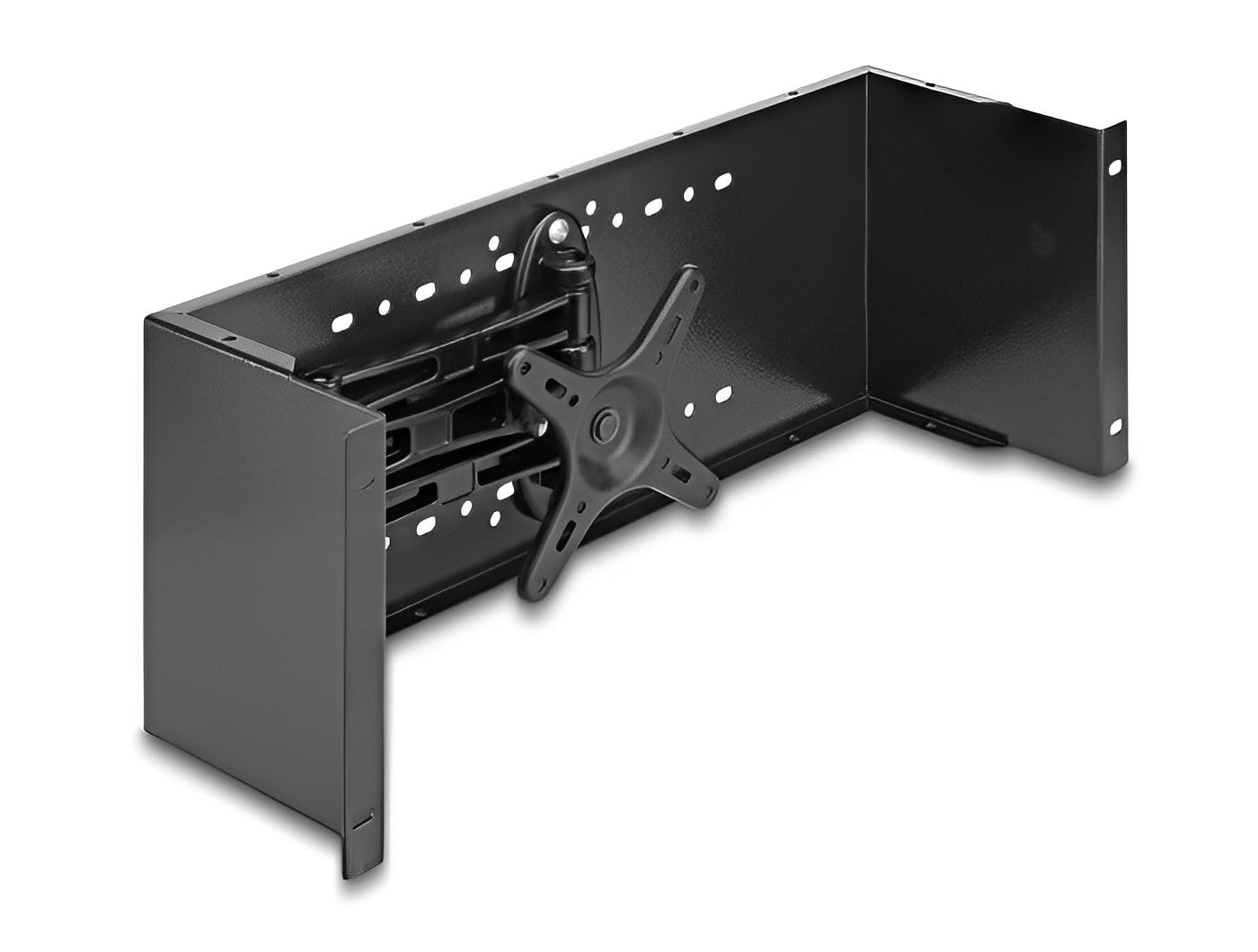 זרוע למסך 19″ שלוש מפרקים לארון תקשורת - delock.israel