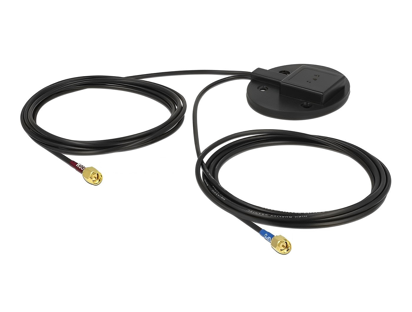 אנטנה כלל כיוונית Multiband GNSS UMTS GSM LTE 28 dBi / 2 dBi פנימית עם 2 מחברים SMA plug - delock.israel