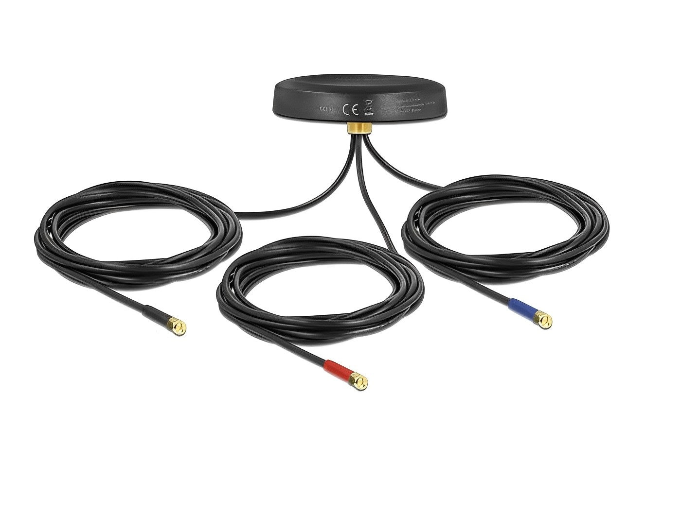 אנטנה כלל כיוונית Multiband LTE UMTS GSM GNSS חיצונית IP67 עם 3 מחברים SMA plug - delock.israel
