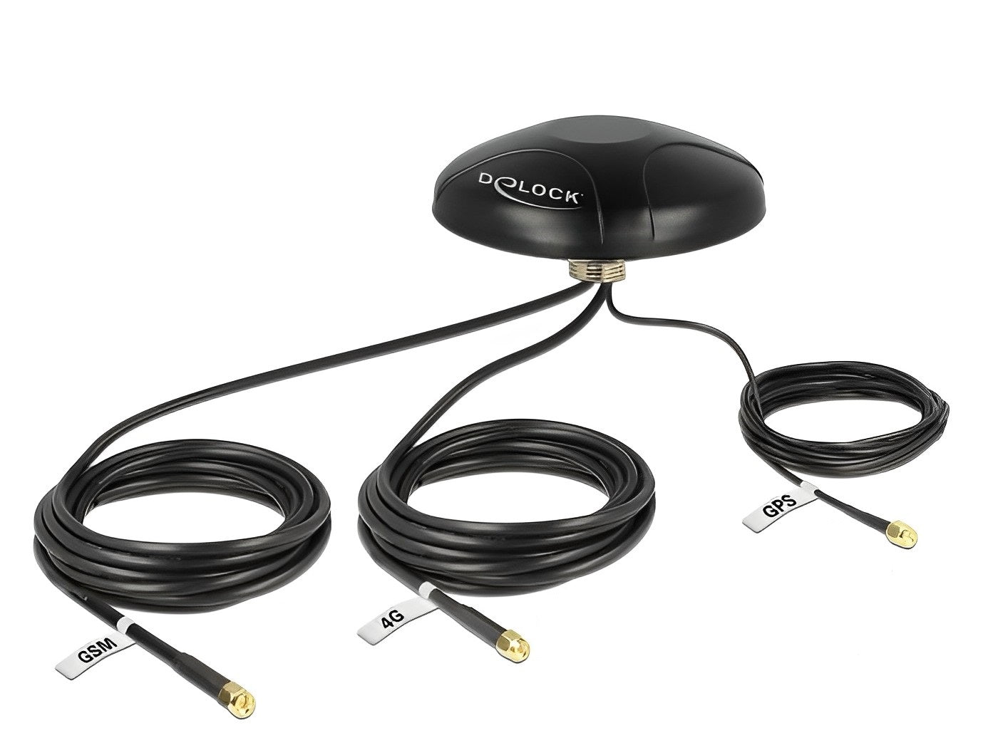 אנטנה כלל כיוונית Multiband LTE UMTS GSM GPS חיצונית IP67 עם 3 מחברים SMA plug - delock.israel