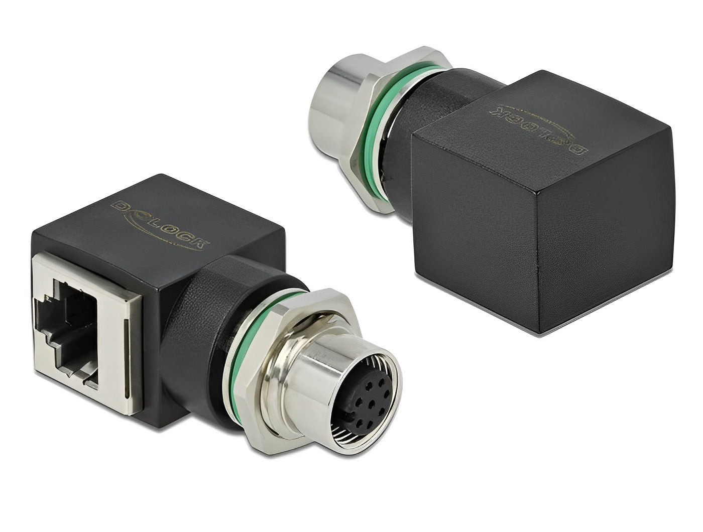 מתאם M12 Cat.6A PUR (TPU) שקע 8pin A-coded לשקע RJ45 - delock.israel